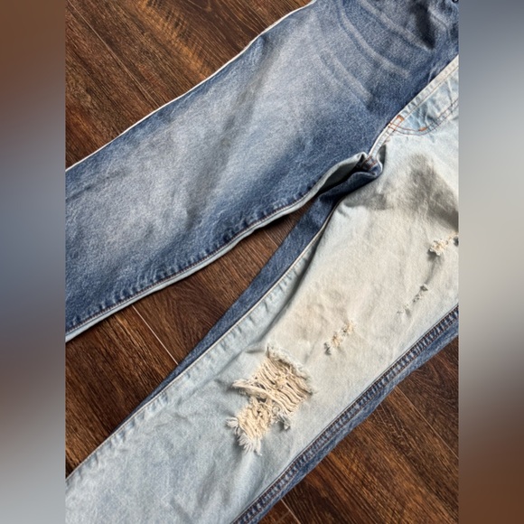 Revice Distressed Colorblock 2 Tone Denim Jeans sz 27 - Picture 6 of 11